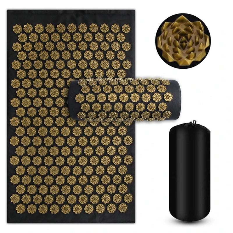 ZenSpike™ Acupressure Mat & Pillow Set – Natural Pain Relief, Deep Relaxation, Anytime, Anywhere