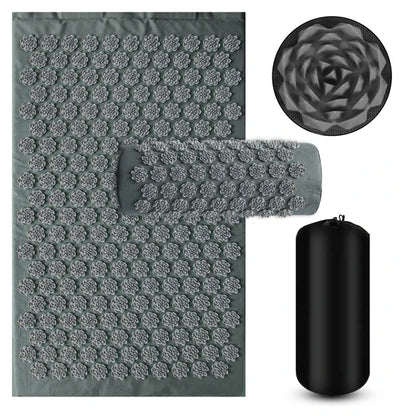 ZenSpike™ Acupressure Mat & Pillow Set – Natural Pain Relief, Deep Relaxation, Anytime, Anywhere